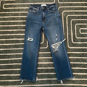 Abercrombie and Fitch - The Ankle Straight, Distressed